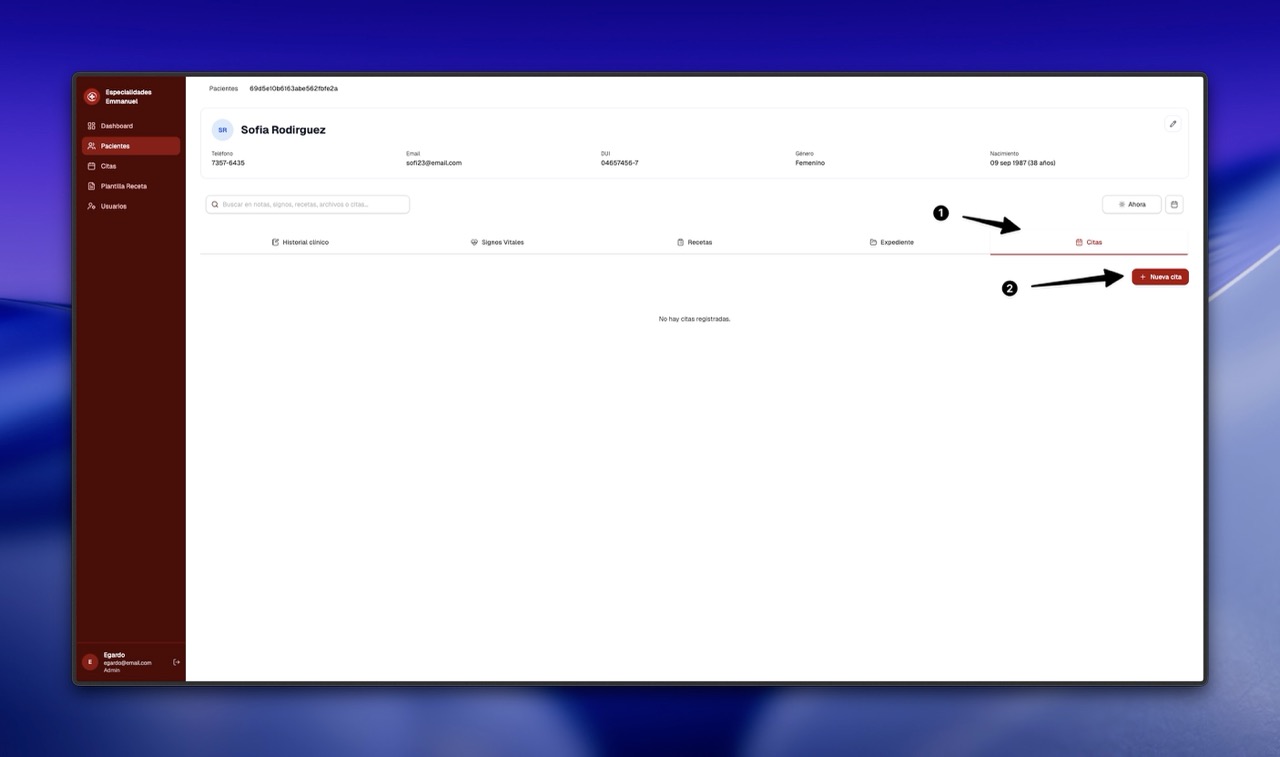 Ir a la pestaña de citas