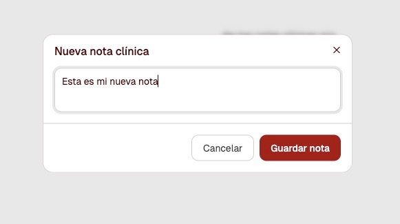 Formulario para agregar una nota