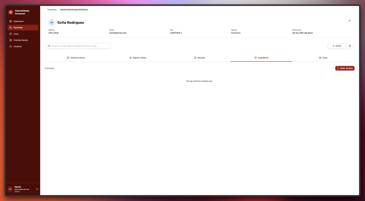 Subir un archivo al expediente